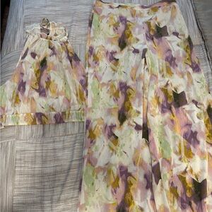 Forever 21 Multicolor Wide Leg Jumpsuit